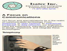 Tablet Screenshot of isatec.ca